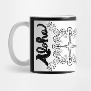 Aloha black and white Mug